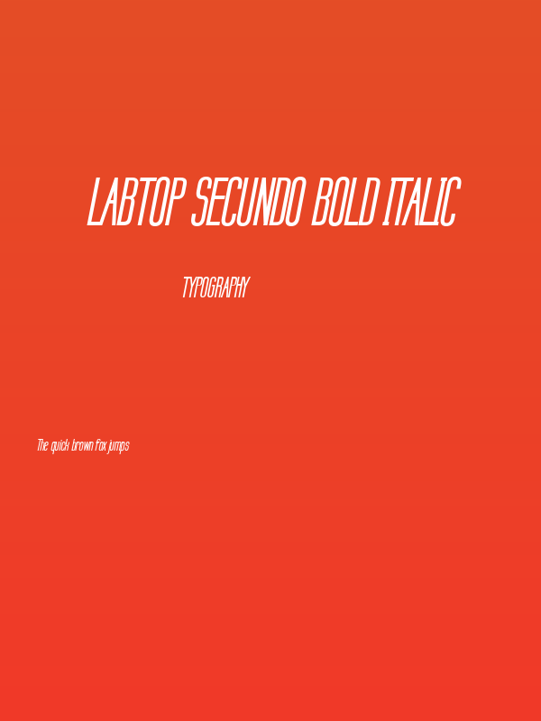 Labtop Secundo Bold Italic Poster