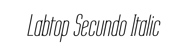 Labtop Secundo Italic Font