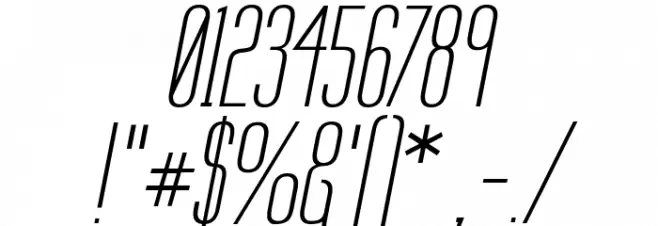 Labtop Secundo Italic Font OTHER CHARS