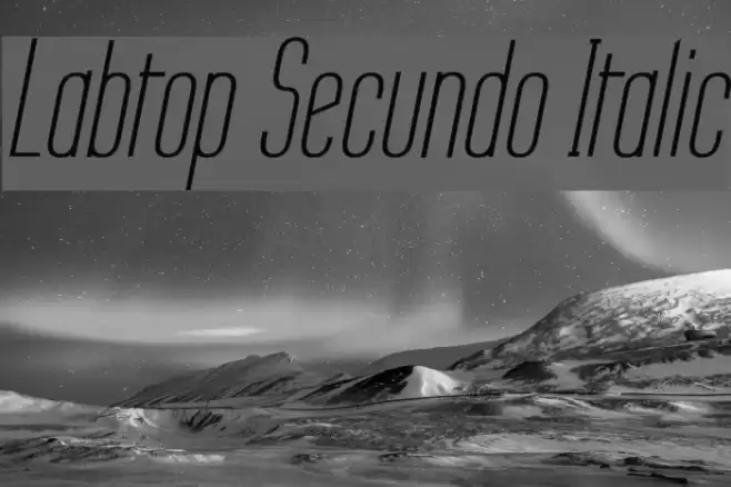 Labtop Secundo Italic Font examples