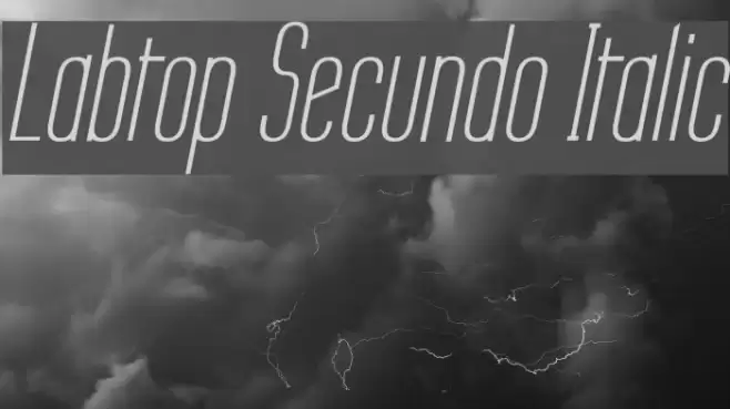 Labtop Secundo Italic Font examples