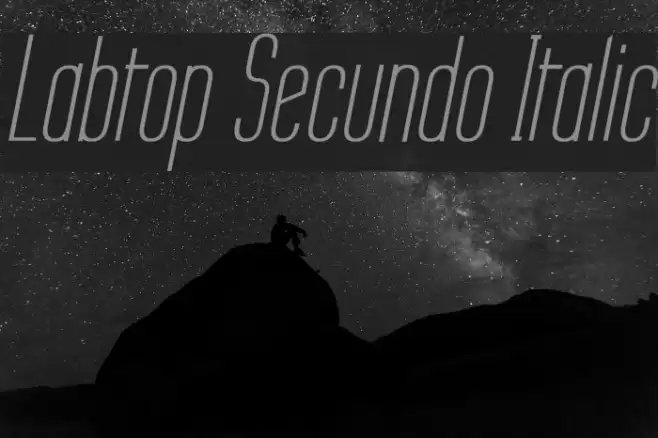 Labtop Secundo Italic Font examples