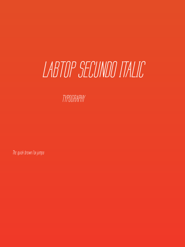 Labtop Secundo Italic Poster