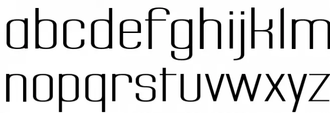 Labtop Secundo Superwide Schriftart Kleinbuchstaben