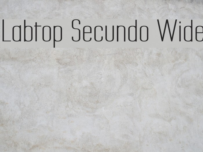 Labtop Secundo Wide Font examples