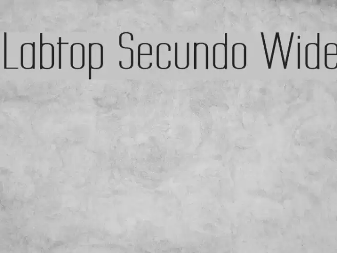 Labtop Secundo Wide フォント examples