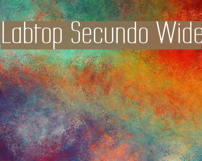 Labtop Secundo Wide Font examples