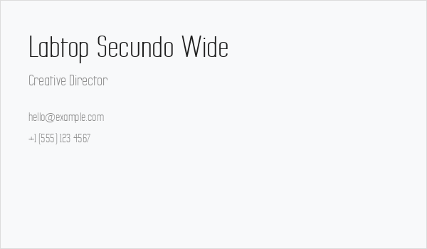 Labtop Secundo Wide Business Card