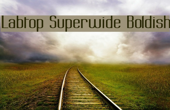 Labtop Superwide Boldish Font examples