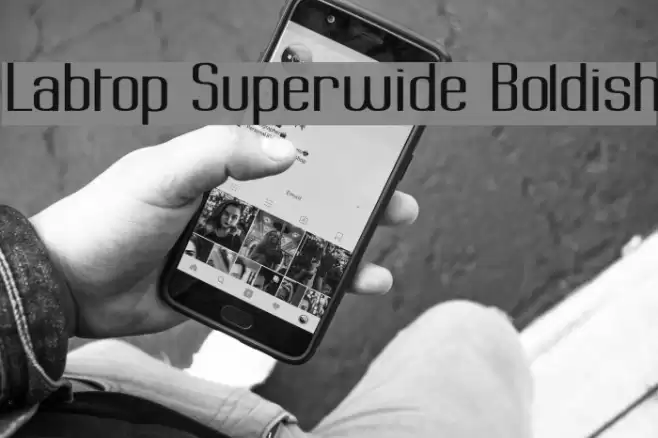 Labtop Superwide Boldish Font examples