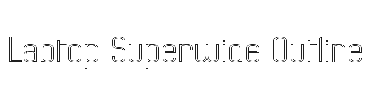 Labtop Superwide Outline Font