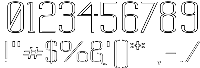 Labtop Superwide Outline Font OTHER CHARS