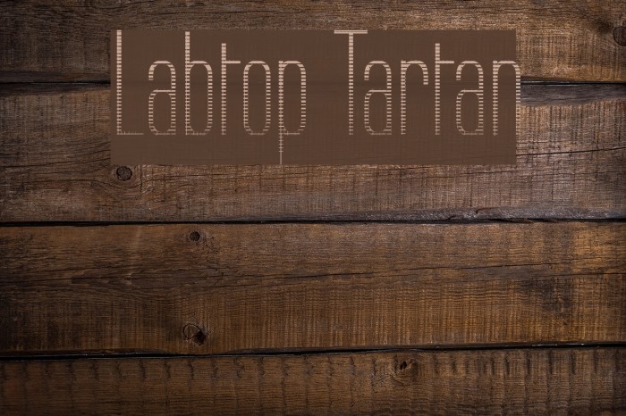 Labtop Tartan Font examples