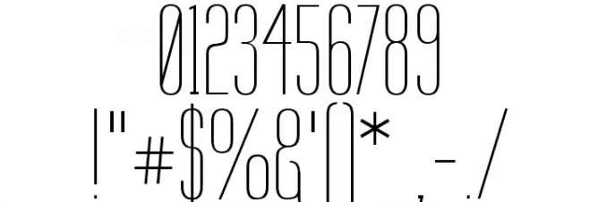 Labtop Thin Font OTHER CHARS