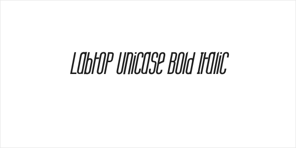 Labtop Unicase Bold Italic Logo