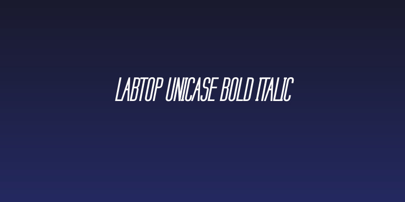 Labtop Unicase Bold Italic Social Header