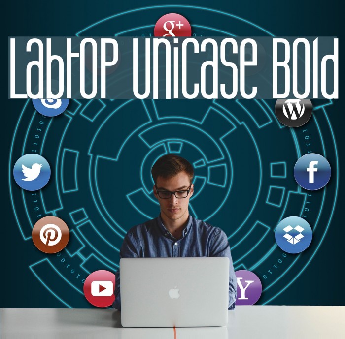 Labtop Unicase Bold Font examples