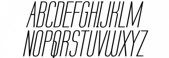 Labtop Unicase Italic Font Litere mari