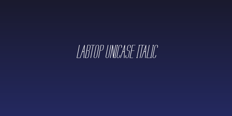 Labtop Unicase Italic Social Header