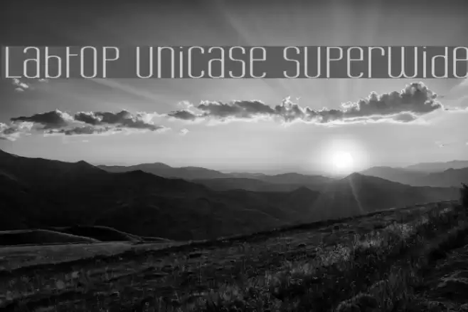 Labtop Unicase Superwide Font examples