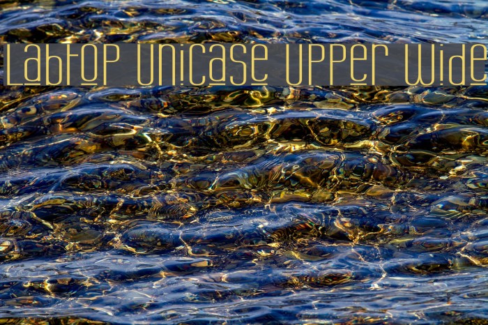 Labtop Unicase Upper Wide Font examples