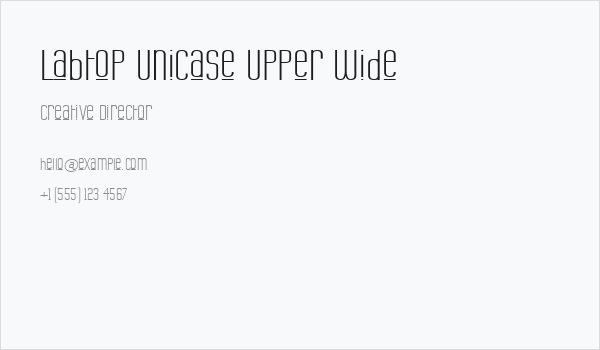 Labtop Unicase Upper Wide Business Card
