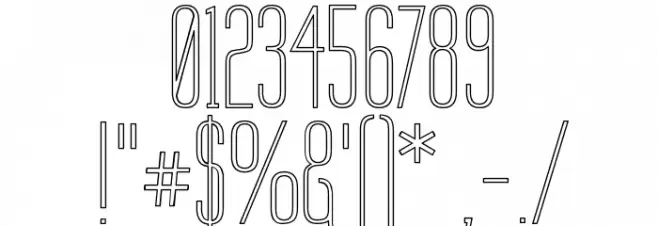 Labtop Upper Outline Font Alte caractere