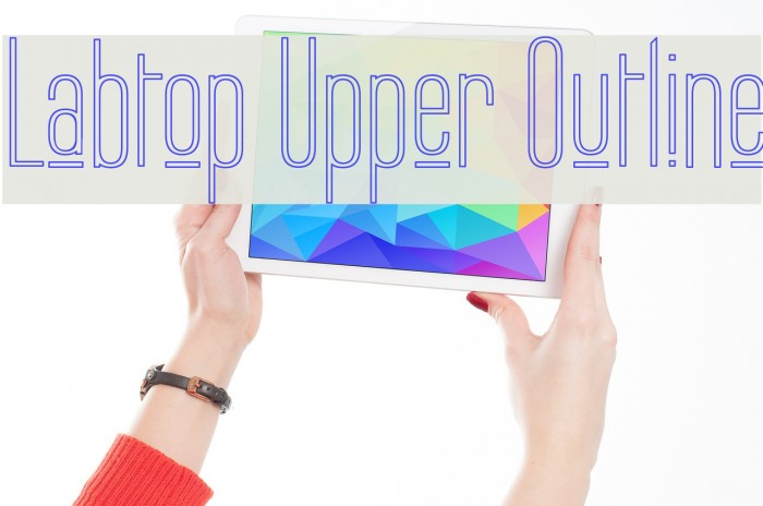 Labtop Upper Outline Font examples