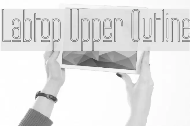 Labtop Upper Outline Font examples