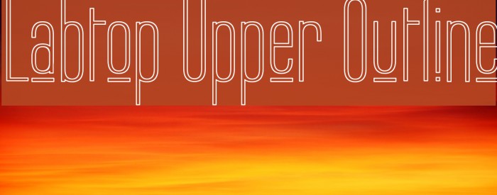 Labtop Upper Outline Font examples