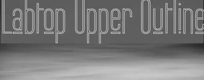 Labtop Upper Outline Font examples