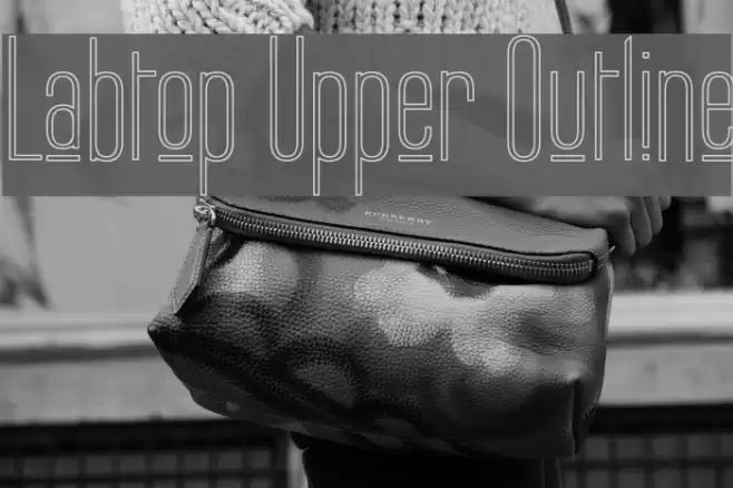 Labtop Upper Outline Font examples