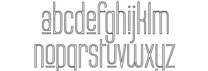 Labtop Upper Outline Font LOWERCASE