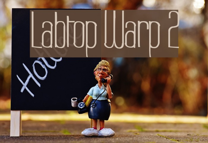 Labtop Warp 2 Font examples