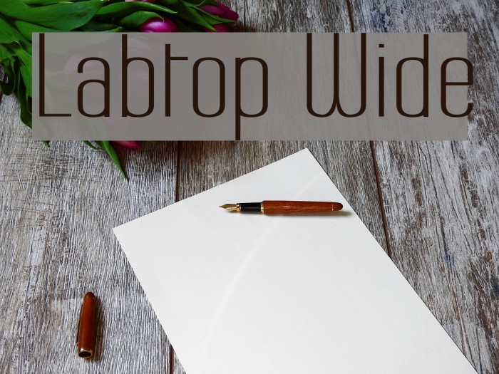 Labtop Wide Font examples