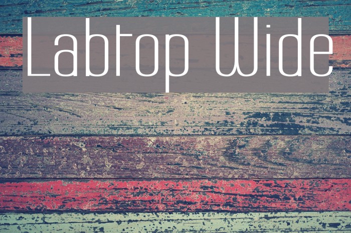 Labtop Wide Font examples