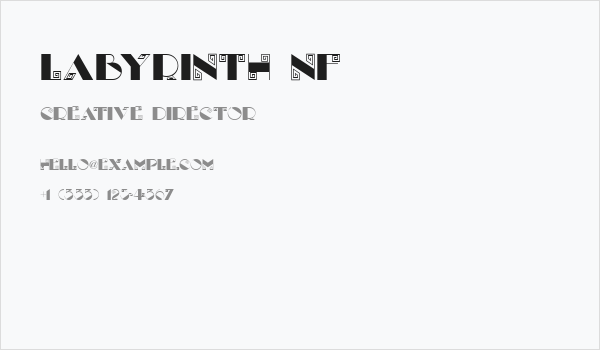 Labyrinth NF Business Card
