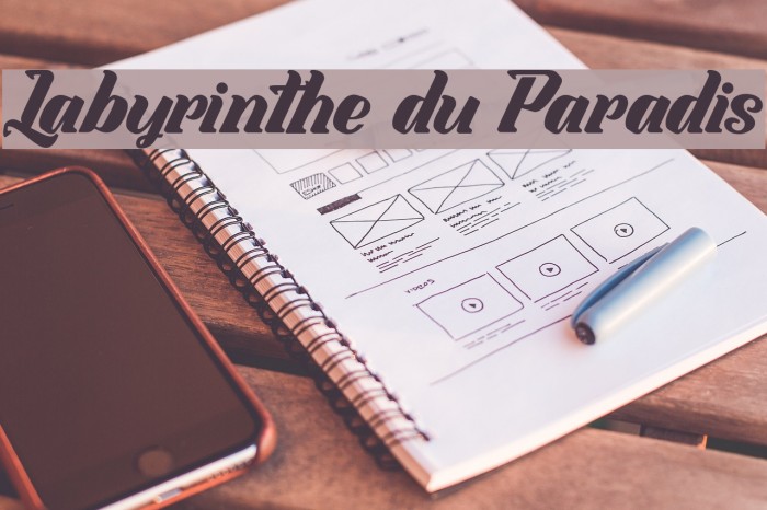 Labyrinthe du Paradis Font examples