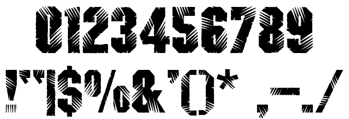 Lacerated Free Font OTHER CHARS