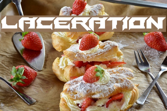 Laceration Font examples