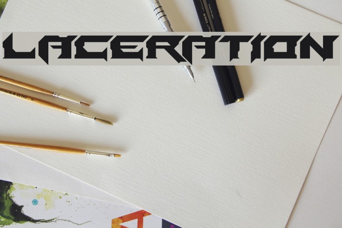 Laceration Font examples