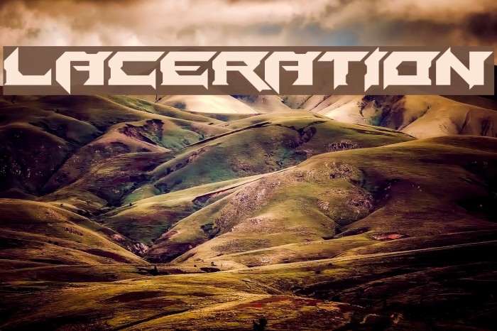 Laceration Font examples
