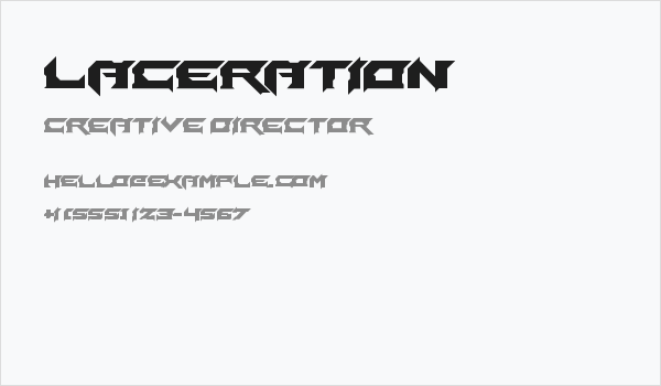 Laceration Business Card