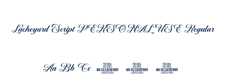 Lacheyard Script PERSONAL USE Regular Font Preview