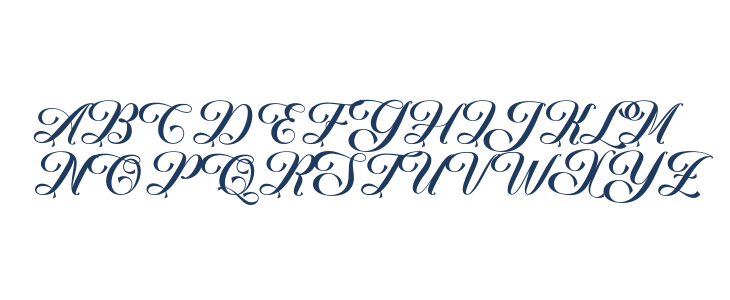 Lacheyard Script PERSONAL USE Regular Uppercase