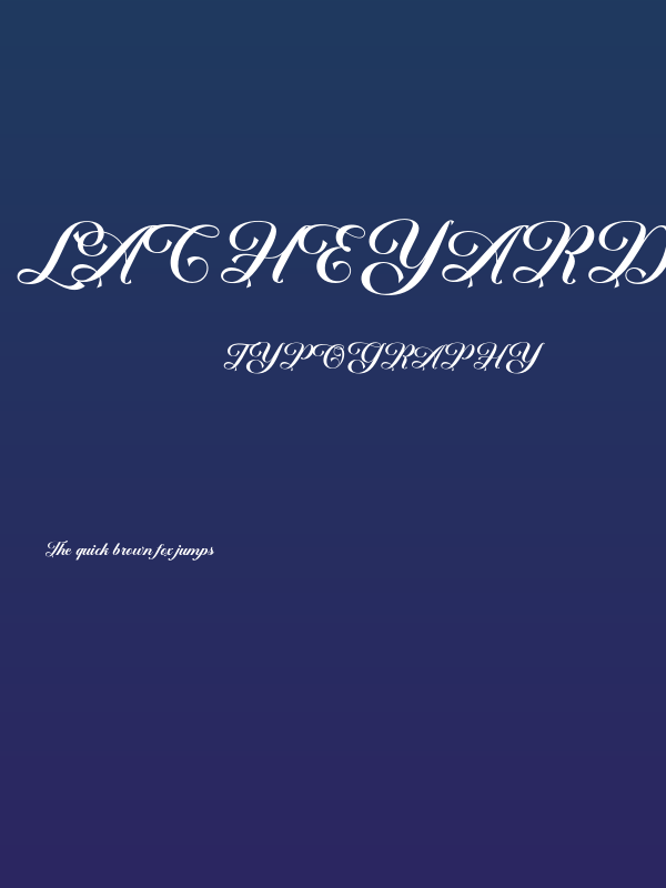 Lacheyard Script PERSONAL USE Regular Poster