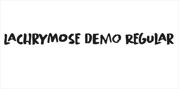 Lachrymose DEMO Regular Logo