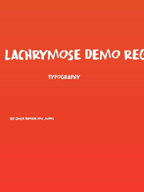 Lachrymose DEMO Regular Poster
