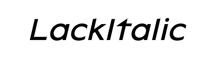 Lack Italic  Free Fonts Download