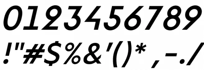 Lack Italic Font OTHER CHARS